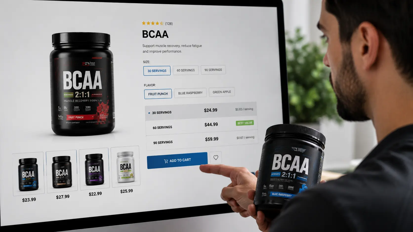 خرید مکمل بی سی ای bcaa | قیمت BCAA انواع پودر، قرص و کپسول
ورزشکاران حرفهای و حتی افرادی که بهتازگی تمرینات بدنسازی یا تناسب اندام را شروع کردهاند، بهخوبی میدانند که تنها تمرین کردن برای رسیدن به نتیجه کافی نیست. تغذیه مناسب و استفاده از مکملهای استاندارد نقش مهمی در حفظ عضلات، افزایش ریکاوری و بهبود عملکرد ورزشی دارد. در این میان، مکمل BCAA یکی از محبوبترین انتخابها برای کاهش خستگی و جلوگیری از تحلیل عضلات محسوب میشود.
اگر قصد خرید مکمل بی سی ای bcaa را دارید یا میخواهید درباره قیمت مکمل bcaa خارجی، قیمت bcaa و تفاوت انواع پودر، قرص و کپسول اطلاعات بیشتری کسب کنید، این راهنما به شما کمک میکند تا با آگاهی کامل بهترین گزینه را متناسب با نیاز و بودجه خود انتخاب کنید. همچنین میتوانید انواع مکمل موجود در این صفحه را به سبد خرید خود افزوده و خرید آنلاین انجام دهید.
مکمل BCAA چیست؟ معرفی مکمل بدنسازی و تناسب اندام
مکمل BCAA یا Branched-Chain Amino Acids به مجموعهای از سه اسید آمینه ضروری شامل لوسین (Leucine)، ایزولوسین (Isoleucine) و والین (Valine) گفته میشود. این اسیدهای آمینه در بدن تولید نمیشوند و باید از طریق رژیم غذایی یا مصرف مکمل تامین شوند.
این مکمل معمولا در نسبت 2:1:1 (دو واحد لوسین، یک واحد ایزولوسین و یک واحد والین) تولید میشود که رایجترین و پرکاربردترین فرمول در بین برندهای معتبر است. البته برخی محصولات با نسبتهای 4:1:1 یا 8:1:1 نیز عرضه میشوند که میزان لوسین بیشتری دارند و بیشتر برای ورزشکاران حرفهای طراحی شدهاند.
انواع مکمل bcaa کدام است: پودر بخریم یا قرص و کپسول؟
مکمل BCAA در انواع مختلف زیر تولید میشود تا افراد بتوانند متناسب با نیاز و سبک زندگی خود بهترین گزینه را انتخاب کنند.
نوع مکمل
مناسب برای
مزایا
نکات
پودر BCAA
ورزشکاران حرفهای
جذب سریع، تنوع طعم
نیاز به شیکر
قرص BCAA
استفاده روزانه
حمل آسان
مصرف چند عدد در هر وعده
کپسول BCAA
افرادی که طعم مکمل را دوست ندارند.
مصرف راحت
معمولا دوز پایینتری نسبت به پودر دارد.
قیمت BCAA به چه عواملی بستگی دارد؟
یکی از سوالات رایج کاربران، درباره قیمت bcaa است. قیمت این مکمل به عوامل مختلفی بستگی دارد، از جمله:
برند تولیدکننده
کشور سازنده
درصد خلوص آمینواسیدها
تعداد سروینگ
فرم محصول
داشتن ترکیبات مکمل مانند گلوتامین یا الکترولیتها
قیمت مکمل BCAA خارجی
بسیاری از ورزشکاران ترجیح میدهند از برندهای معتبر بینالمللی استفاده کنند. به همین دلیل، قیمت مکمل bcaa خارجی معمولا نسبت به محصولات داخلی بیشتر است. دلیل این اختلاف قیمت میتواند کیفیت مواد اولیه، تکنولوژی تولید، استانداردهای بینالمللی و همچنین هزینه واردات باشد.
قیمت پودر BCAA
اگر قصد خرید مکمل پودری را دارید، باید بدانید قیمت پودر bcaa معمولا بر اساس وزن محصول (300، 400 یا 500 گرم)، تعداد سروینگ و برند تعیین میشود. پودرها معمولا از نظر اقتصادی برای مصرف طولانی مدت مقرون بصرفهتر هستند و جذب سریعی نیز دارند.
قیمت قرص BCAA
ورزشکارانی که به حمل آسان مکمل اهمیت میدهند، معمولا قرص را انتخاب میکنند. قیمت قرص bcaa به تعداد قرص داخل بسته، میزان BCAA در هر وعده و برند تولیدکننده بستگی دارد. این نوع مکمل برای استفاده در محل کار، دانشگاه یا سفر گزینه مناسبی محسوب میشود.
قیمت کپسول BCAA
اگر استفاده از قرص برایتان راحتتر است یا طعم مکملهای پودری را دوست ندارید، کپسول یک انتخاب مناسب است. قیمت کپسول bcaa نیز بسته به تعداد کپسول، میزان دوز هر وعده و برند سازنده متفاوت میباشد.
چه کسانی نباید مکمل BCAA مصرف کنند؟
اگر چه مکمل BCAA برای بسیاری از ورزشکاران در صورت مصرف صحیح، ایمن محسوب میشود؛ اما این مکمل برای همه افراد مناسب نیست. اگر یکی از شرایط زیر را دارید، قبل از خرید مکمل bcaa حتما با پزشک یا متخصص تغذیه مشورت کنید:
افرادی که قرار است جراحی انجام دهند.
زنان باردار و شیرده
مبتلایان به بیماری ادرار شربت افرا (MSUD)
افراد مبتلا به برخی بیماریهای عصبی
افراد دارای بیماریهای کبدی
افراد مبتلا به بیماریهای کلیوی
خرید مکمل bcaa قیمت مناسب از گناوه اسپرت، bcaa خرید و مشاوره
در فروشگاه آنلاین و حضوری گناوه اسپرت انواع مکملهای بدنسازی را برای ورزشکاران عرضه کردهایم. آدرس فروشگاه گناوه اسپرت گناوه، خیابان طالقانی ، پاساژ مهتاب ،طالقانی 22، پلاک 10 بوده و نشانی سایت فروشگاه genavesports.com میباشد. همچنین برای تماس با ما و دریافت مشاوره خرید مکمل بی سی ای bcaa باید 09177854636 را شماره گیری کنید.